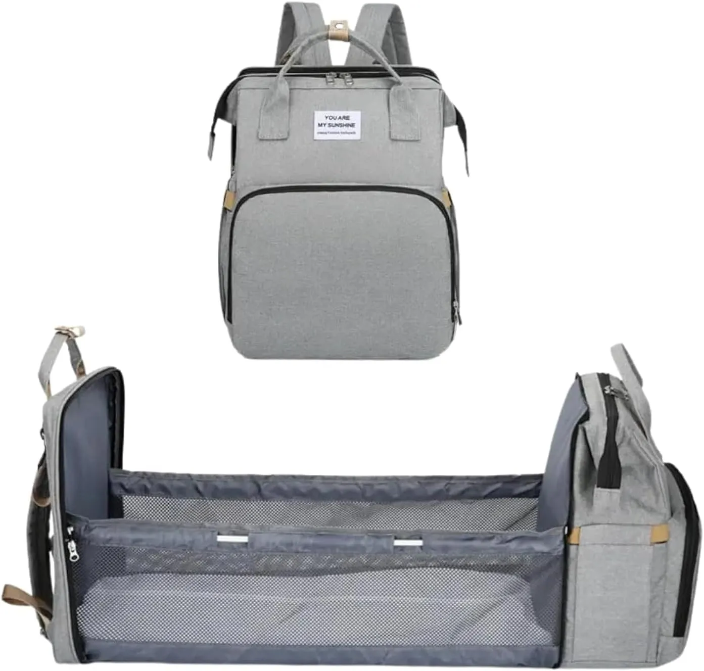 Diaper Bag Backpack with Changing Staion USP port, and Stroller Straps - Travel Waterproof backpack for Baby Essentials - Spacious Mommy Bag