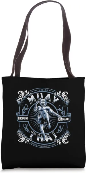 Discipline and Dominance - Muay Thai and Tiger Tote Bag