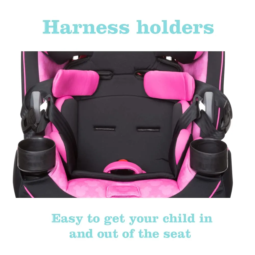 Disney Convertible Car Seat, Rear Facing 5-40 pounds, Forward Facing 30-65 pounds, Booster 40-100 lbs, Convert From Infant to Toddler, Simply Minnie