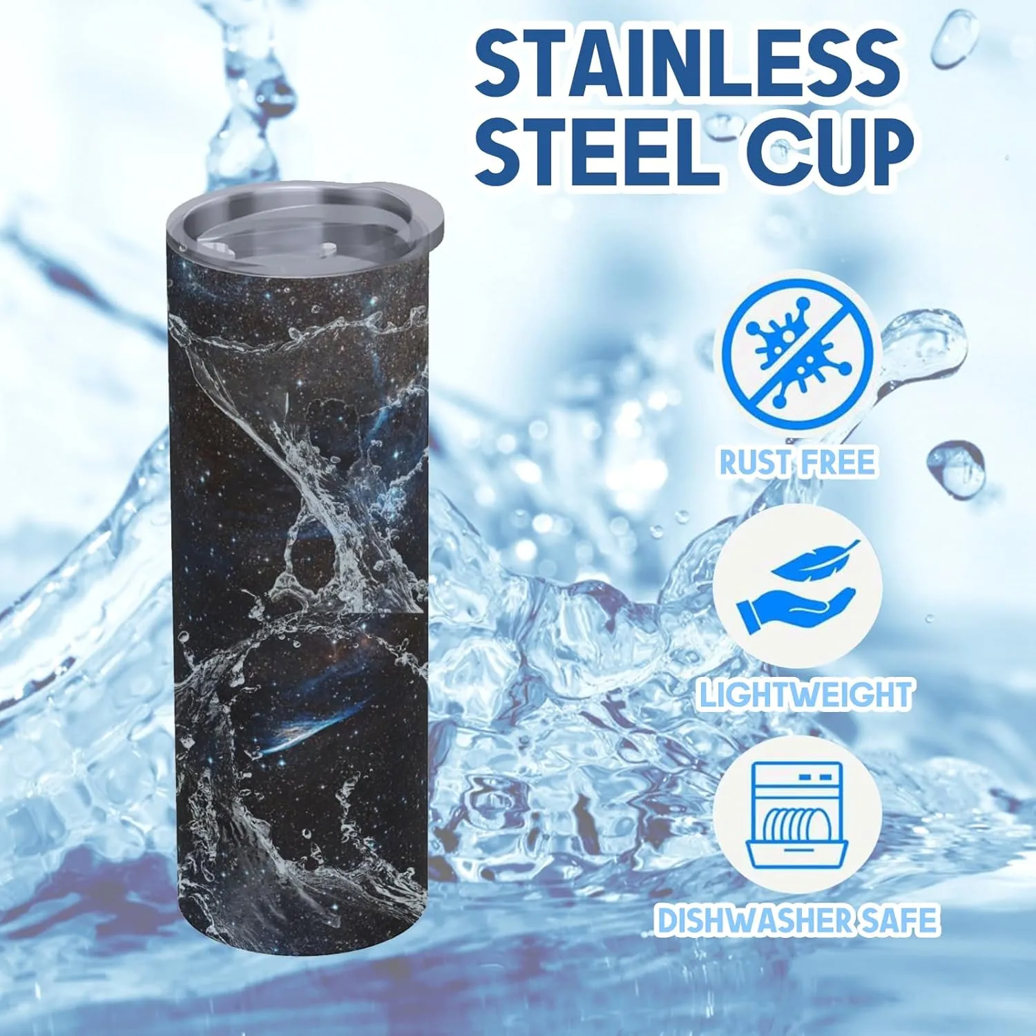 Dog Stainless Tumbler with lid,20oz Travel Mug, Reusable Metal Straw & Brush, Double-Wall Vacuum Bottle Cup for Coffee Wine Tea Hot and Cold Drinks,Gifts