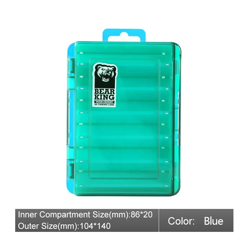 Doublex Sided Fishing Tackle Box 12 Compartments Bait Lure Hook Storage Box Fishing Accessories Plastic Storage Case