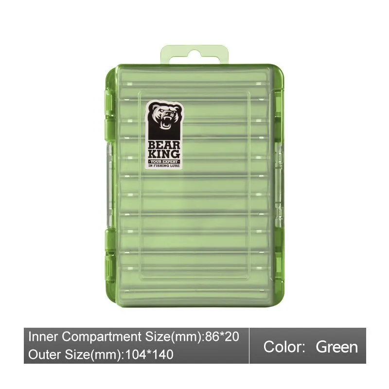 Doublex Sided Fishing Tackle Box 12 Compartments Bait Lure Hook Storage Box Fishing Accessories Plastic Storage Case