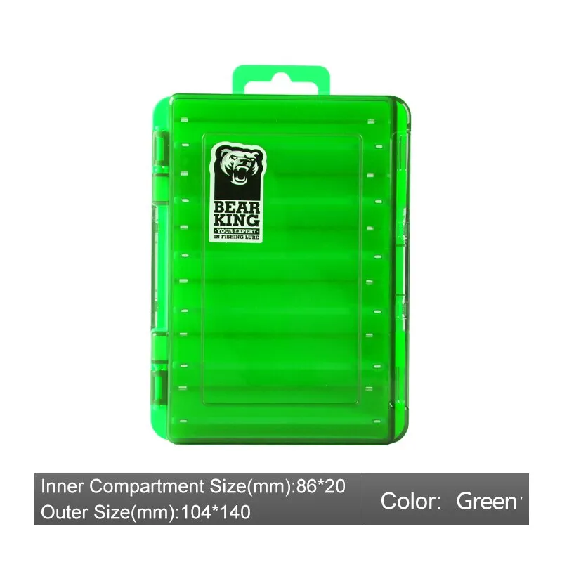 Doublex Sided Fishing Tackle Box 12 Compartments Bait Lure Hook Storage Box Fishing Accessories Plastic Storage Case