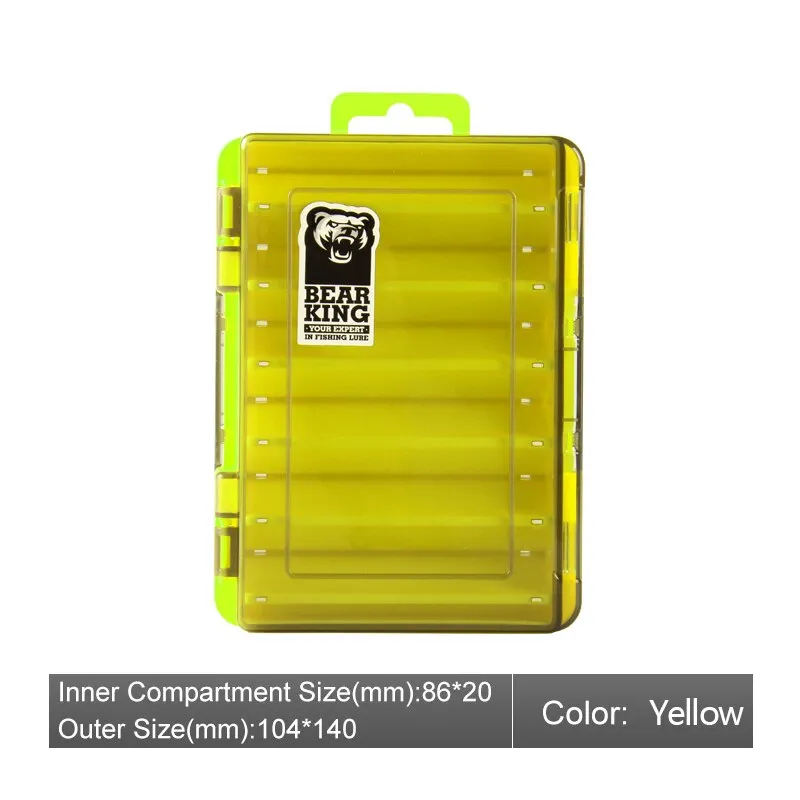 Doublex Sided Fishing Tackle Box 12 Compartments Bait Lure Hook Storage Box Fishing Accessories Plastic Storage Case