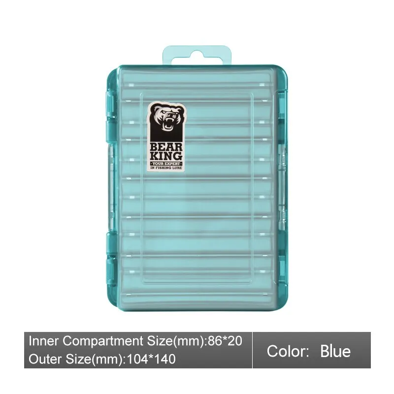 Doublex Sided Fishing Tackle Box 12 Compartments Bait Lure Hook Storage Box Fishing Accessories Plastic Storage Case