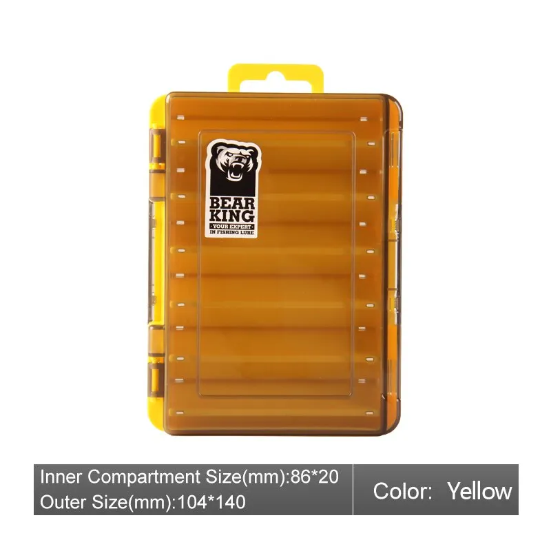 Doublex Sided Fishing Tackle Box 12 Compartments Bait Lure Hook Storage Box Fishing Accessories Plastic Storage Case