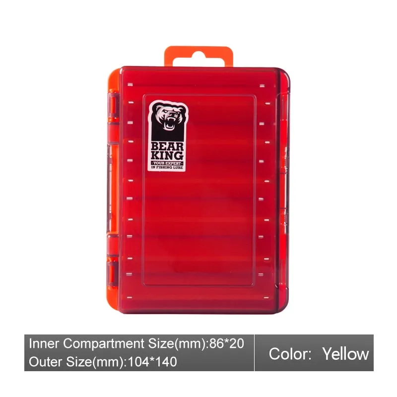 Doublex Sided Fishing Tackle Box 12 Compartments Bait Lure Hook Storage Box Fishing Accessories Plastic Storage Case