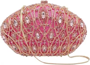 Dress Banquet Clutch Bag Handmade Dinner Bag Metal Hard Box Rhinestone Bag
