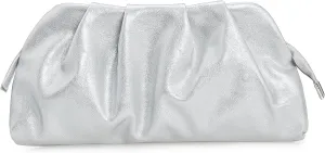 Dressy PU Clutch Purse for Women Formal Soft Pleated Vegan Leather Evening Bag for Wedding/Prom/Cocktail Party