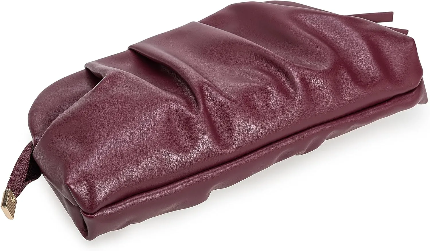 Dressy PU Clutch Purse for Women Formal Soft Pleated Vegan Leather Evening Bag for Wedding/Prom/Cocktail Party
