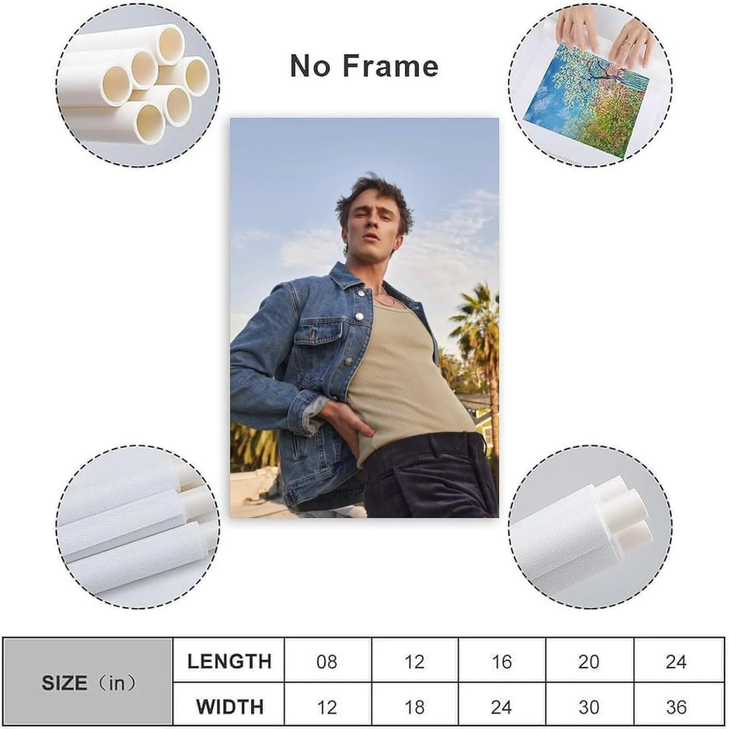 Drew Starkey Actor Art Poster Room Poster2Wall Poster Art Canvas Print Living Room Office Bedroom Aesthetic Poster12x18inch(30x45cm) Unframe-style