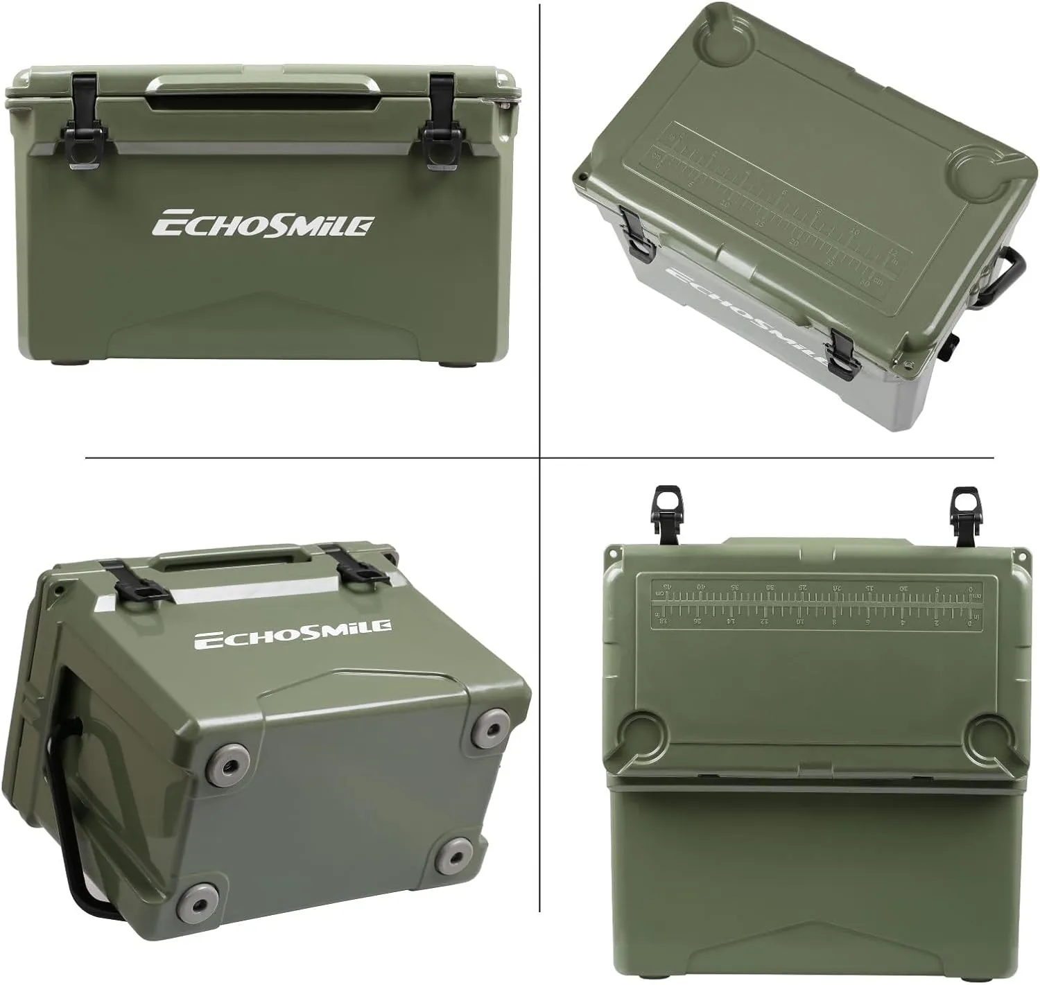 EchoSmile 25/30/35/40/60/75 Quart Rotomolded Cooler, Built to Stand up to The Rigors of The Journey