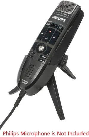 ECS WordStand Tripod Desk Mic Holder Compatible with Nuance PowerMic 4 & Philips SpeechMike Series – LFH3500, SMP3700, SMP4000 - Ease Carpal Tunnel