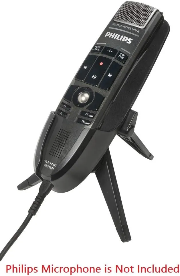 ECS WordStand Tripod Desk Mic Holder Compatible with Nuance PowerMic 4 & Philips SpeechMike Series – LFH3500, SMP3700, SMP4000 - Ease Carpal Tunnel