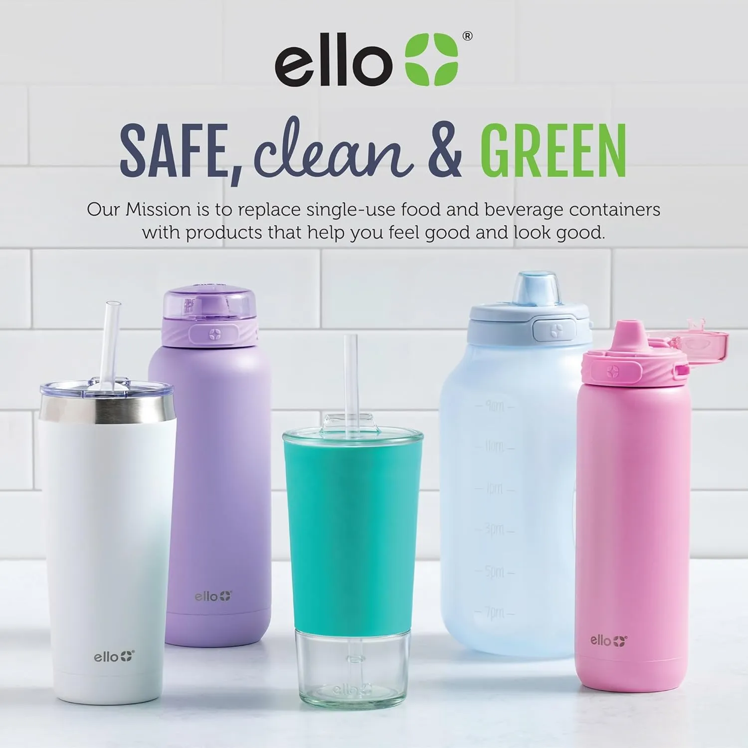 Ello Cooper 18oz Kids Stainless Steel Water Bottle with 2 Lids Chug and Straw | Leak Proof Double Walled and Vacuum Insulated | Fits Car Cupholder | Built in Carry Loop | Dishwasher Safe |Halogen Blue