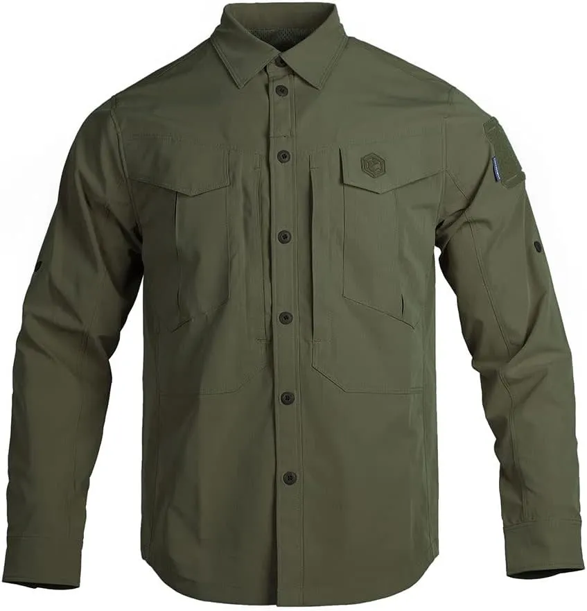 emersongear Blue Label PaiJiZhe Tac Field Shirt,Camp Shirts Mens Long Sleeve Durable Outdoor Apparel
