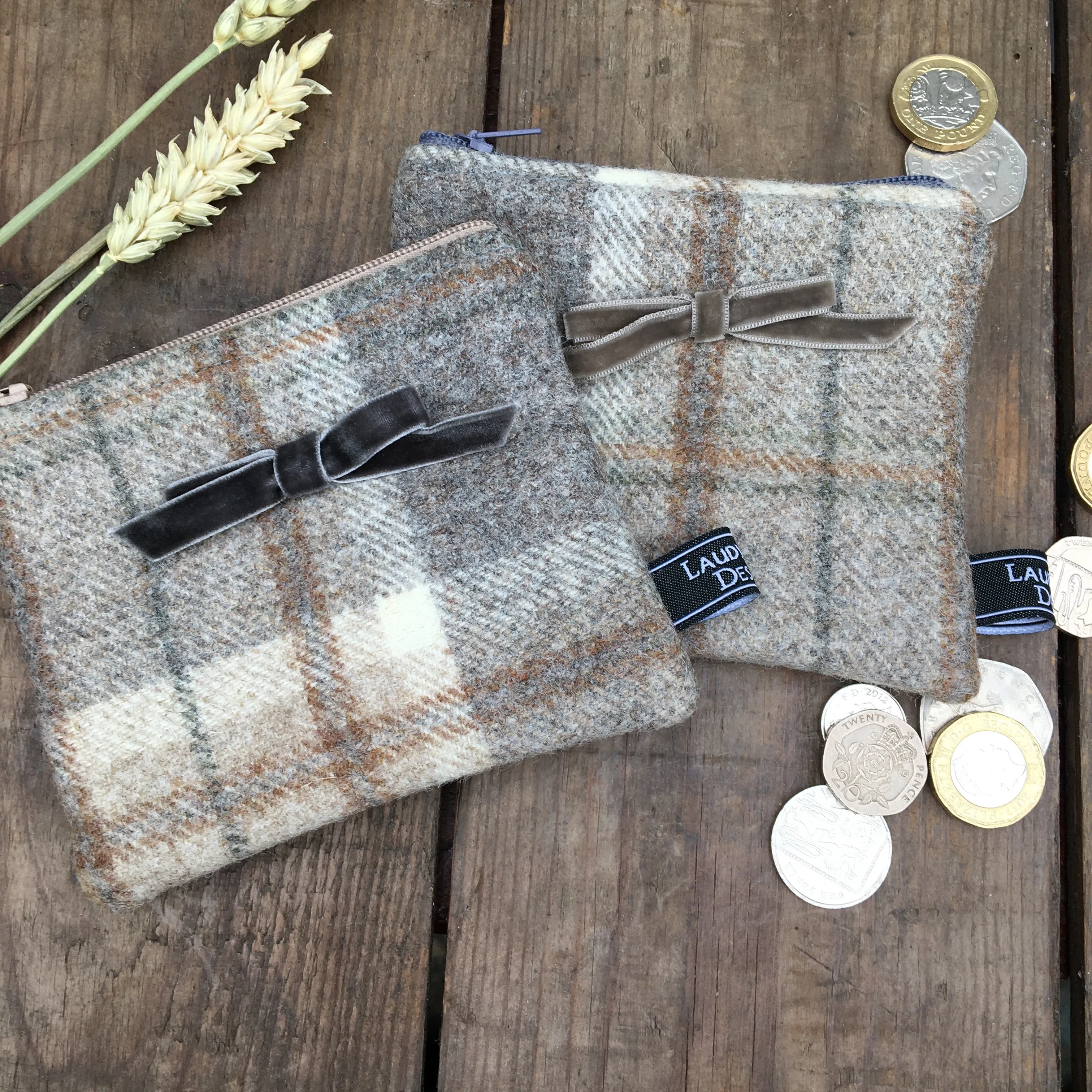ESME Grey Check Purse