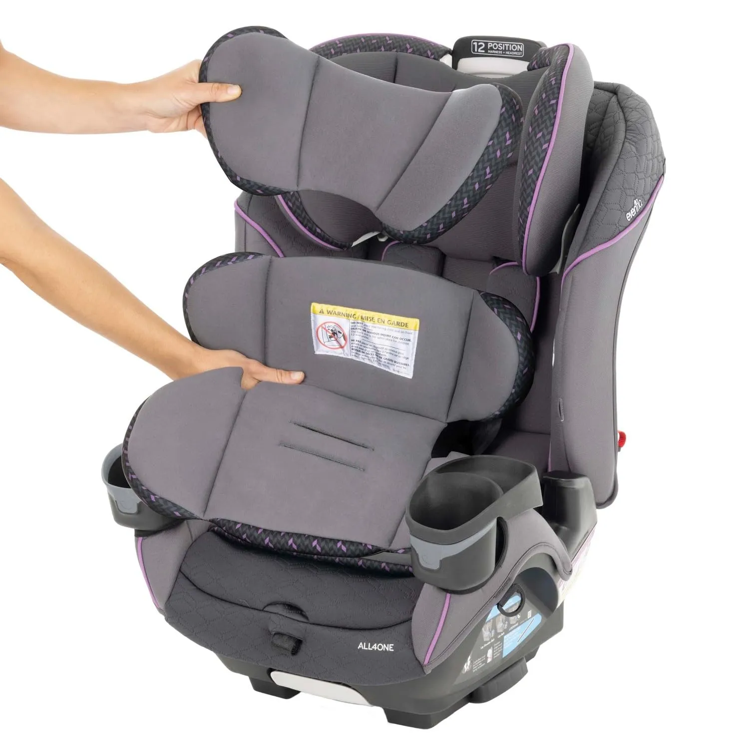 Evenflo EveryFit/All4One 3-in-1 Convertible Car Seat (Ophelia Purple)