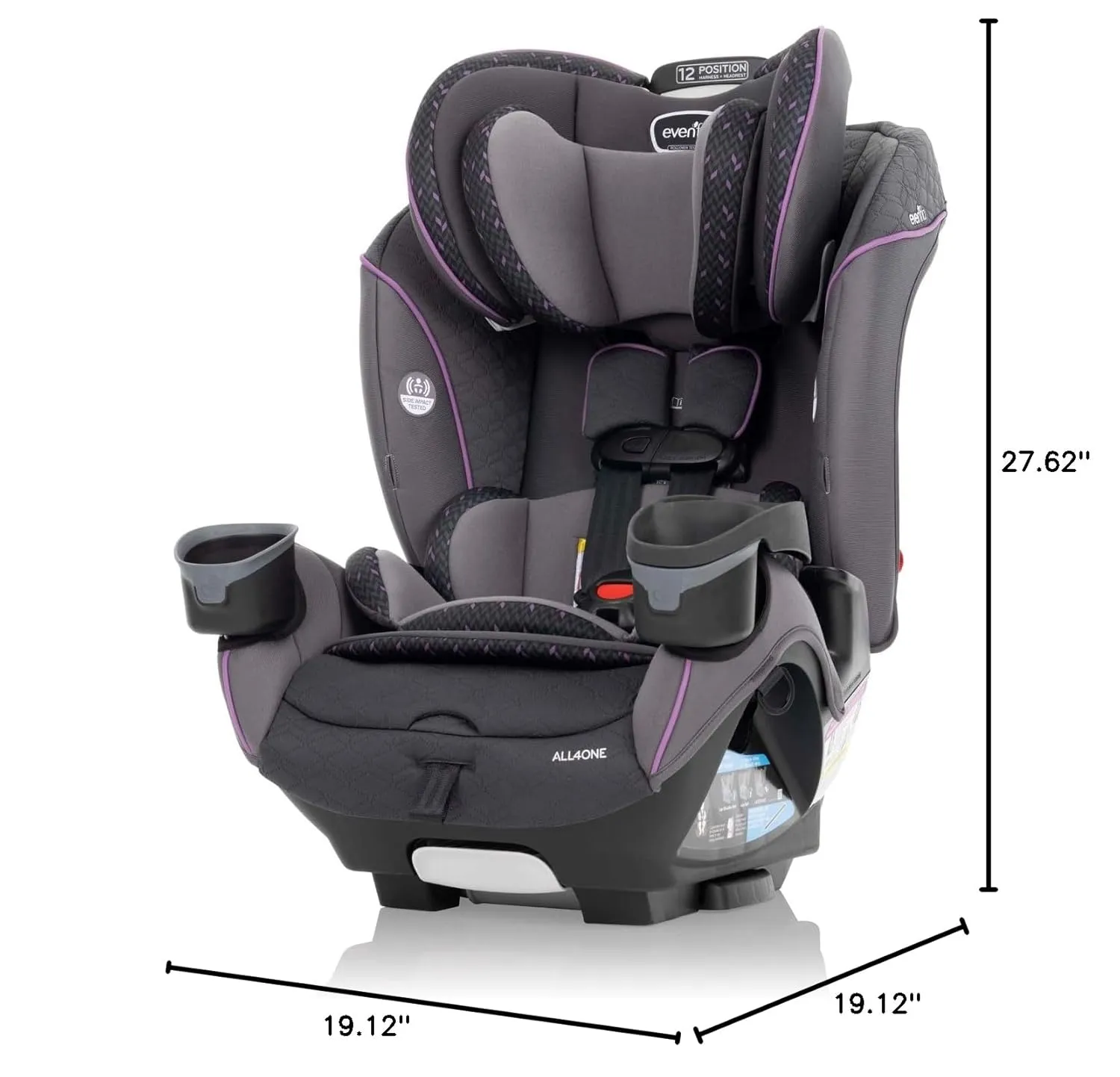 Evenflo EveryFit/All4One 3-in-1 Convertible Car Seat (Ophelia Purple)