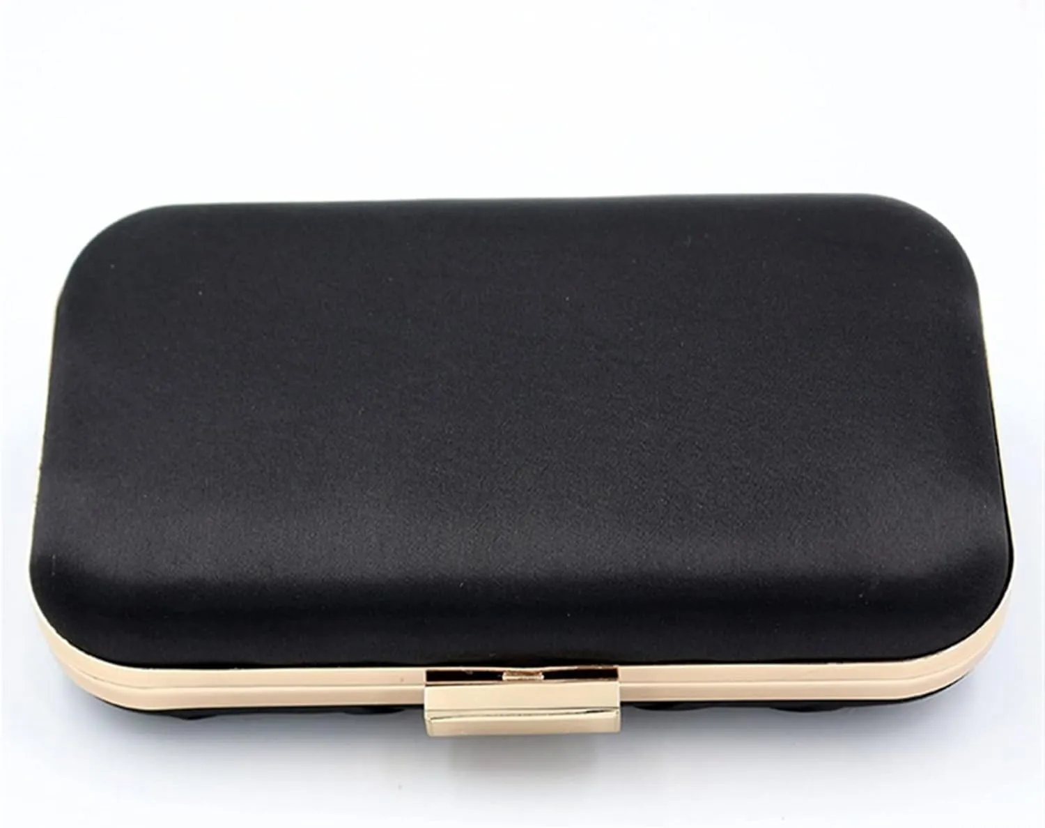 Evening Bag Clutch Purses for Women Pleated Satin Formal Handbag Simple Classy Purse with Detachable Chain