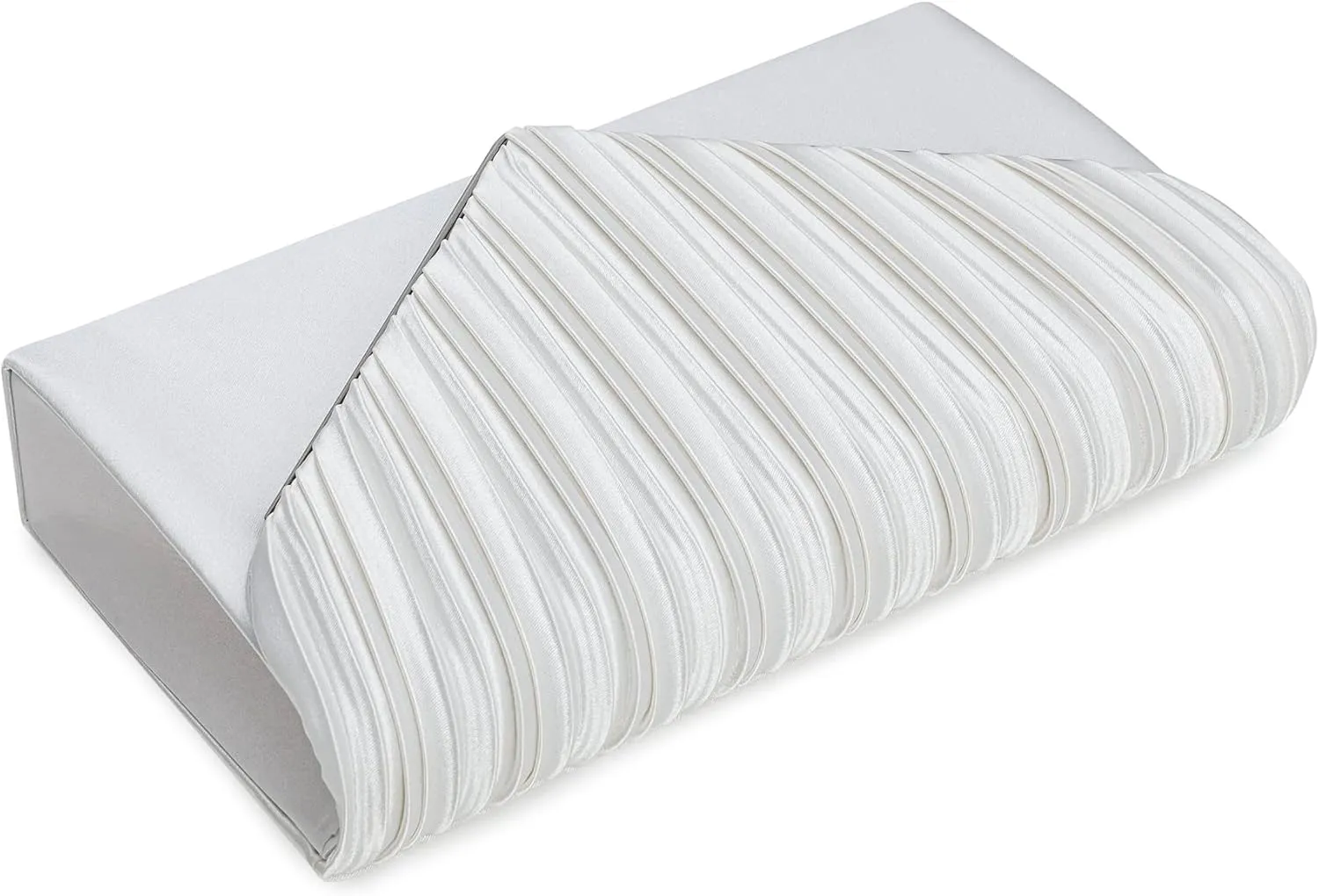 Evening Bag Elegant Women Party Handbag Pleated Satin Clutch for Wedding/Prom/Formal Events