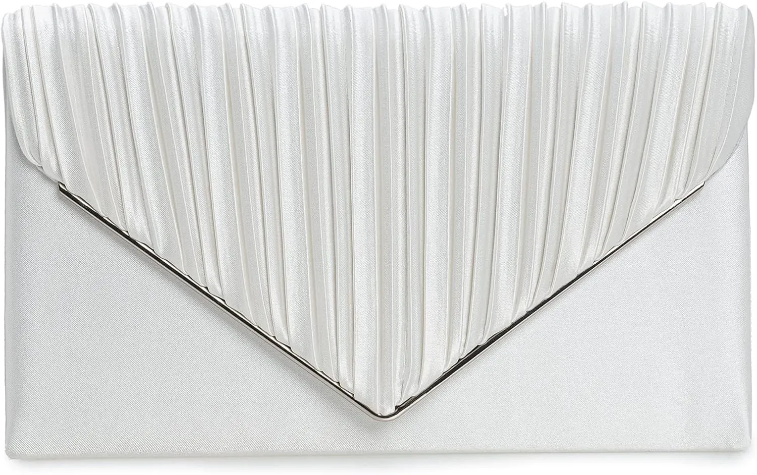 Evening Bag Elegant Women Party Handbag Pleated Satin Clutch for Wedding/Prom/Formal Events