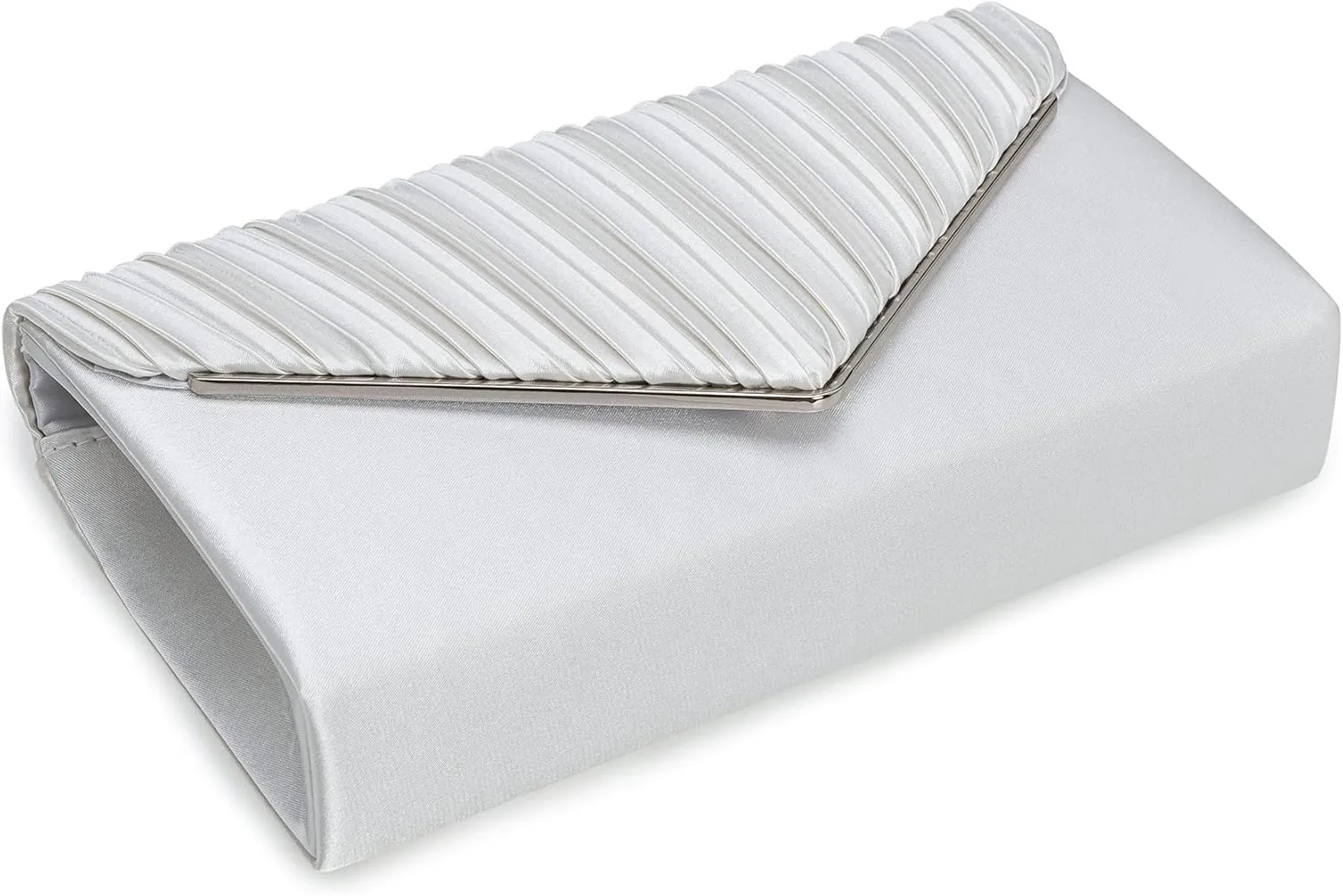 Evening Bag Elegant Women Party Handbag Pleated Satin Clutch for Wedding/Prom/Formal Events