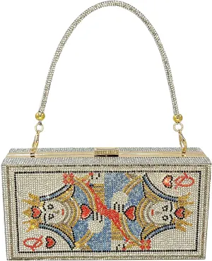 Evening Party Glitter Rhinestone bag Chain Shoulder Clutch Bag For Women
