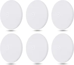 Facon 6-Pack Ultra Slim 4.5'' 12V RV Puck Lights w/Switch, 4000K Cool White LED Interior Lights for RVs, Camper Van, Boats, 12V Dome Light Fixture – cETL Certified