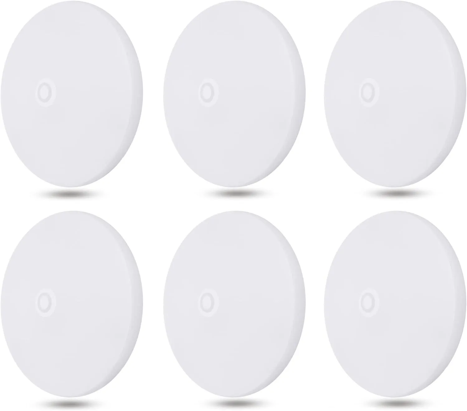 Facon 6-Pack Ultra Slim 4.5'' 12V RV Puck Lights w/Switch, 4000K Cool White LED Interior Lights for RVs, Camper Van, Boats, 12V Dome Light Fixture – cETL Certified