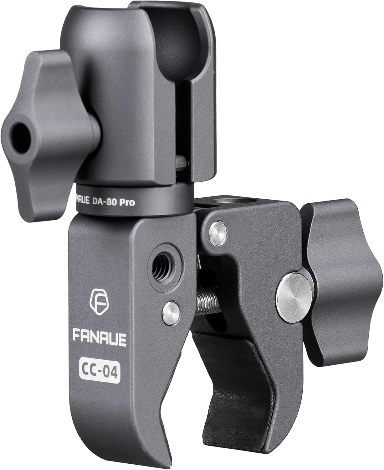 FANAUE Single Socket Arm with Handlebar Base Mount Strong Rod Clamp Compatible with RAM Mounts 1 Inch Ball Head and Bike Motorcycle Phone Holder, Can be Installed on 0.55-1.77" Diameter Rail Round Rod