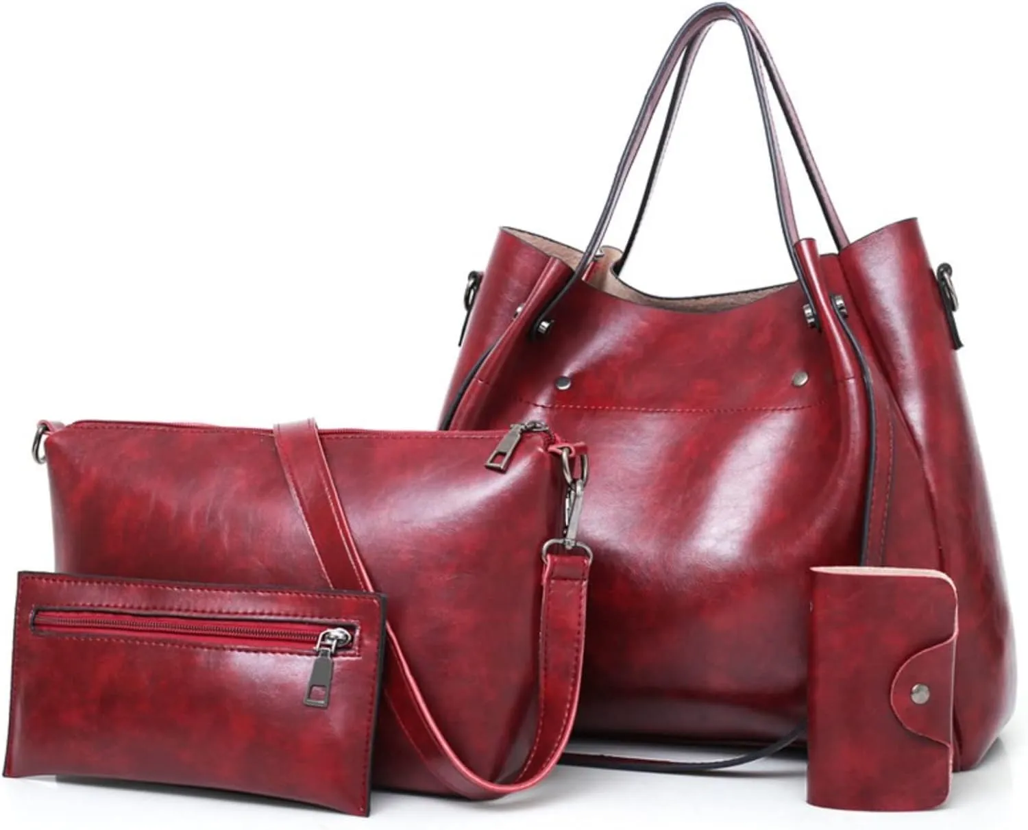 Fashion Tote Bags Shoulder Bag Purses and Handbags for Women Top Handle Satchel Bags Purse Set 4pcs