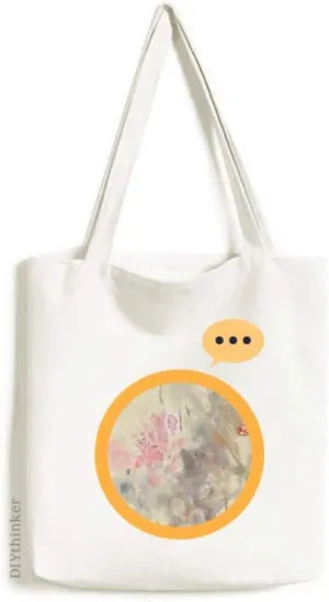 February Lotus XJJ Oil Painting Expression Gift Sack Canvas Tote Shoulder Bag