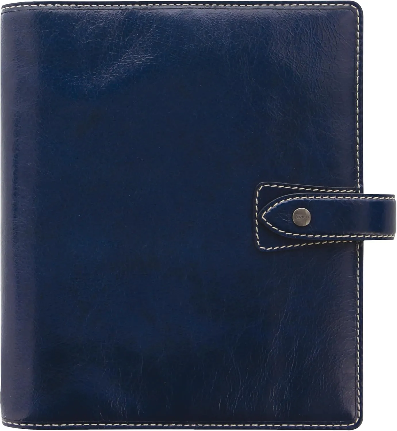Filofax Malden Organizer, A5 Size, Navy - Tactile, Full-Grain Buffalo Leather, Six Rings, Cotton Cream Week-to-View Calendar Diary, Multilingual, 2025 (C028613-25)