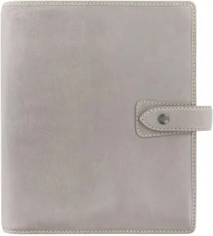Filofax Malden Organizer, A5 Size, Stone - Tactile, Full-Grain Buffalo Leather, Six Rings, Cotton Cream Week-to-View Calendar Diary, Multilingual, 2025 (C025810-25)