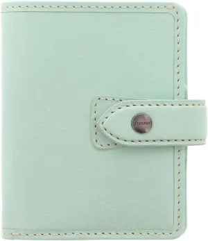 Filofax Malden Organizer, Mini Size, Duck Egg - Tactile, Full-Grain Buffalo Leather, Five Rings, Cotton Cream Week-to-View Calendar Diary, Multilingual, 2025 (C025817-25)