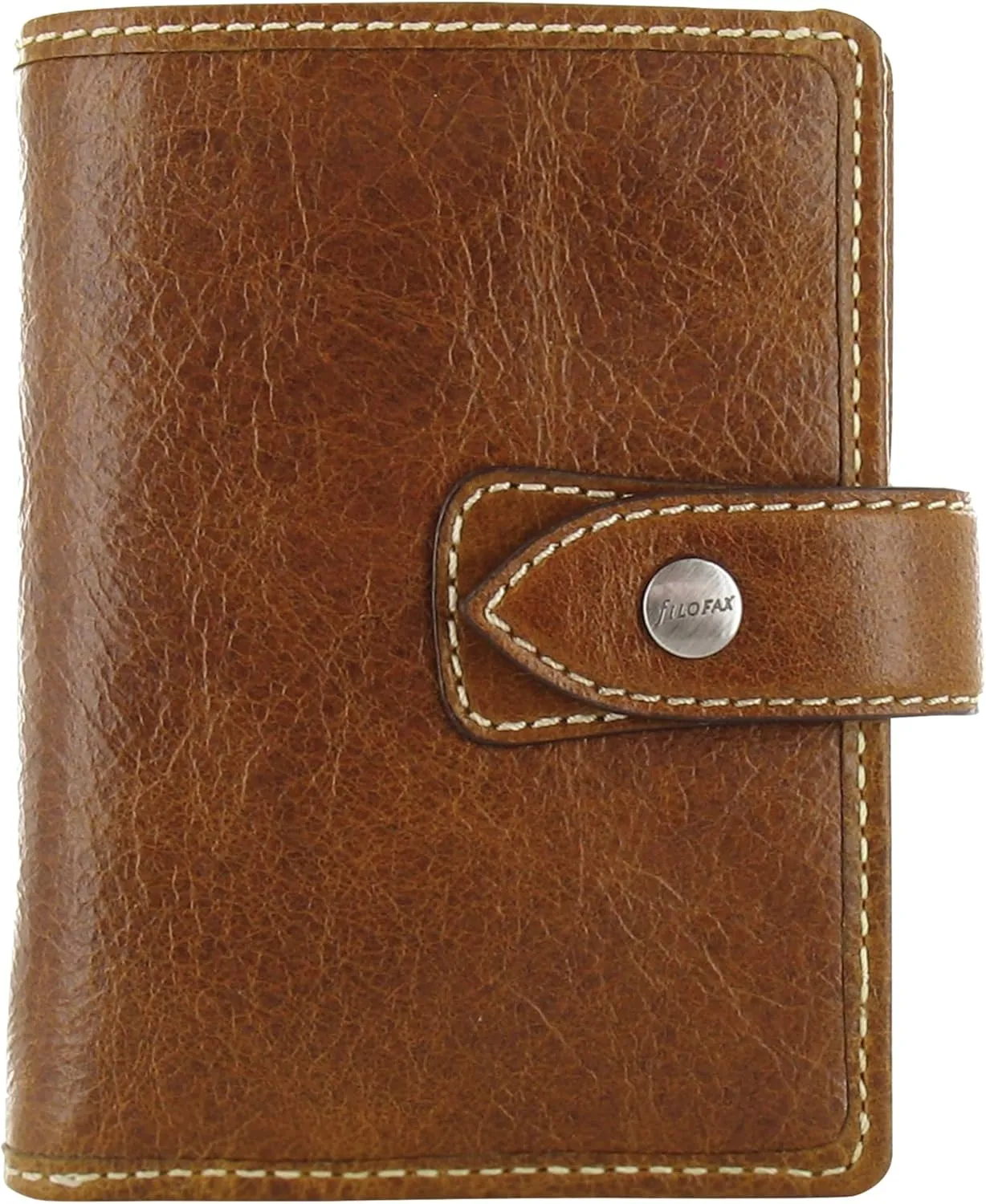 Filofax Malden Organizer, Mini Size, Ochre - Tactile, Full-Grain Buffalo Leather, Five Rings, Cotton Cream Week-to-View Calendar Diary, Multilingual, 2025 (C028625-25)