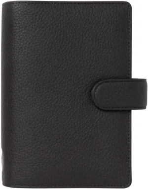 Filofax Norfolk Organizer, Personal Size, Espresso - Soft, Full-Grain Leather, Six Rings, Week-to-View Calendar Diary, Multilingual, 2025 (C022668-25)