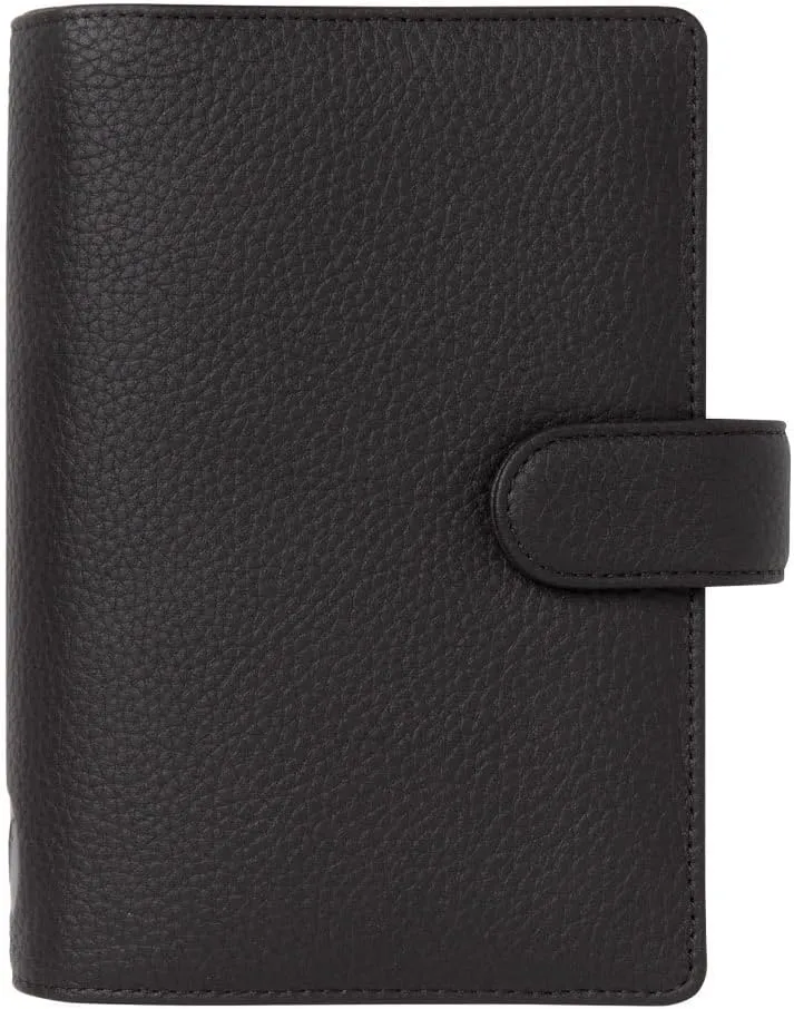 Filofax Norfolk Organizer, Personal Size, Espresso - Soft, Full-Grain Leather, Six Rings, Week-to-View Calendar Diary, Multilingual, 2025 (C022668-25)