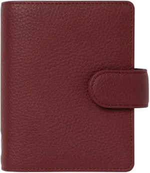 Filofax Norfolk Organizer, Pocket Size, Currant - Soft, Full-Grain Leather, Six Rings, Week-to-View Calendar Diary, Multilingual, 2025 (C022670-25)