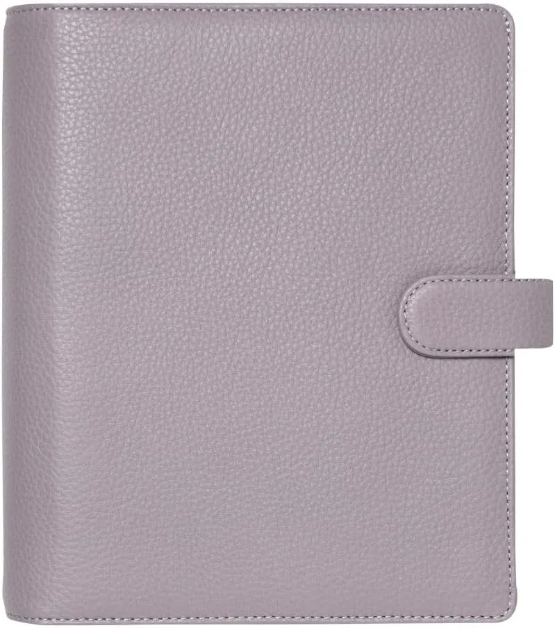 Filofax Norfolk Organizer, Pocket Size, Taupe - Soft, Full-Grain Leather, Six Rings, Week-to-View Calendar Diary, Multilingual, 2025 (C022641-25)