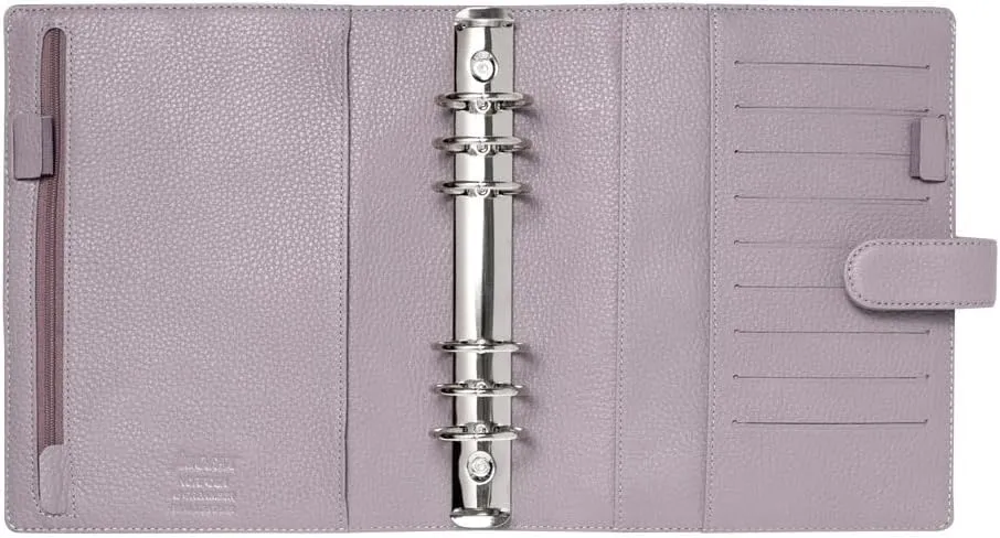 Filofax Norfolk Organizer, Pocket Size, Taupe - Soft, Full-Grain Leather, Six Rings, Week-to-View Calendar Diary, Multilingual, 2025 (C022641-25)