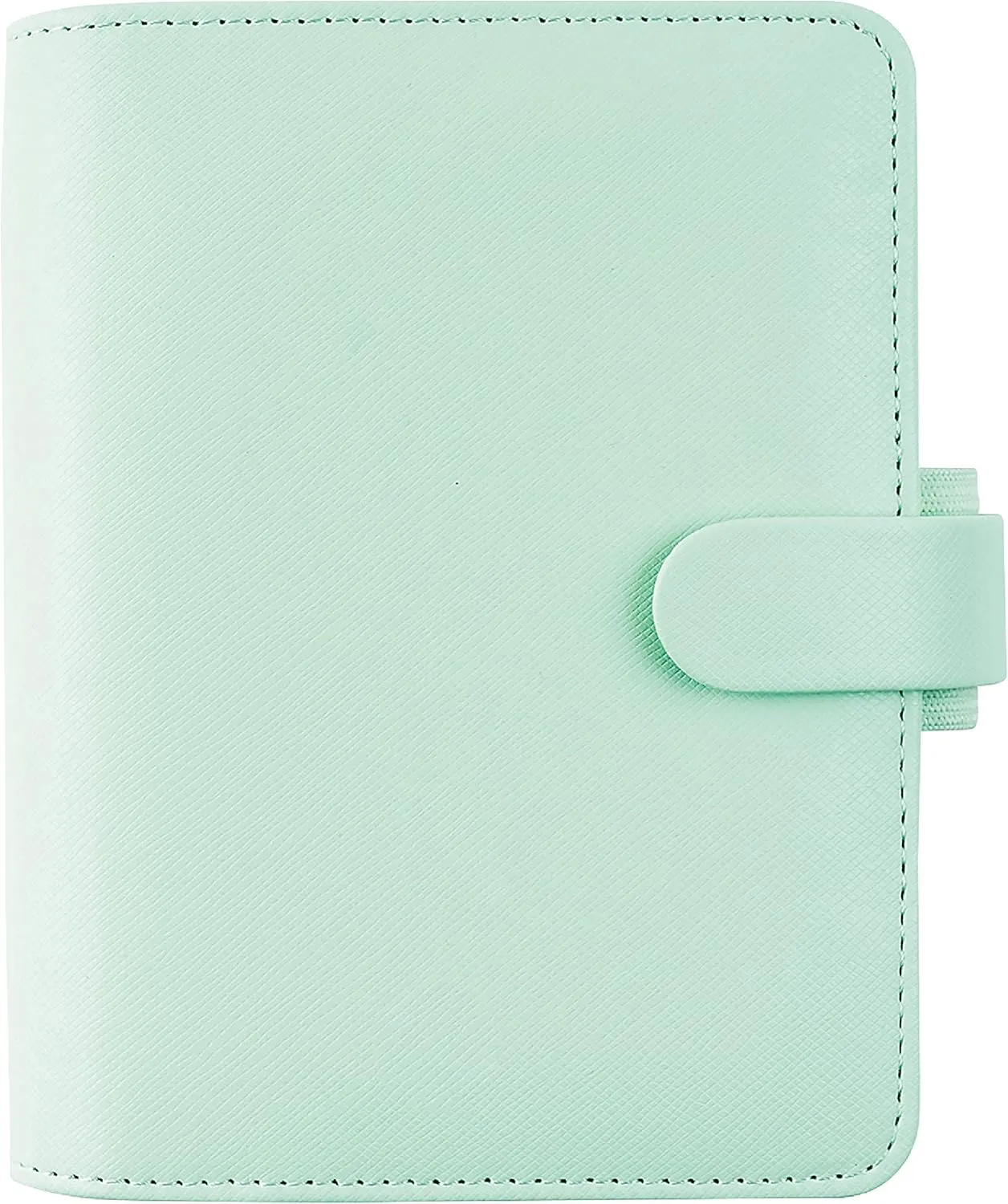 Filofax Saffiano Organizer, Pocket Size, Neo Mint - Cross-Grain, Leather-Look, Six Rings, Week-to-View Calendar Diary, Multilingual, 2025 (C028813-25)