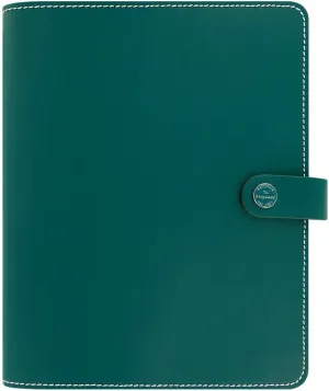 Filofax The Original Organizer, A5 Size, Dark Aqua - Leather, Six Rings, Week-to-View Calendar Diary, Multilingual, 2025 (C022383-25)
