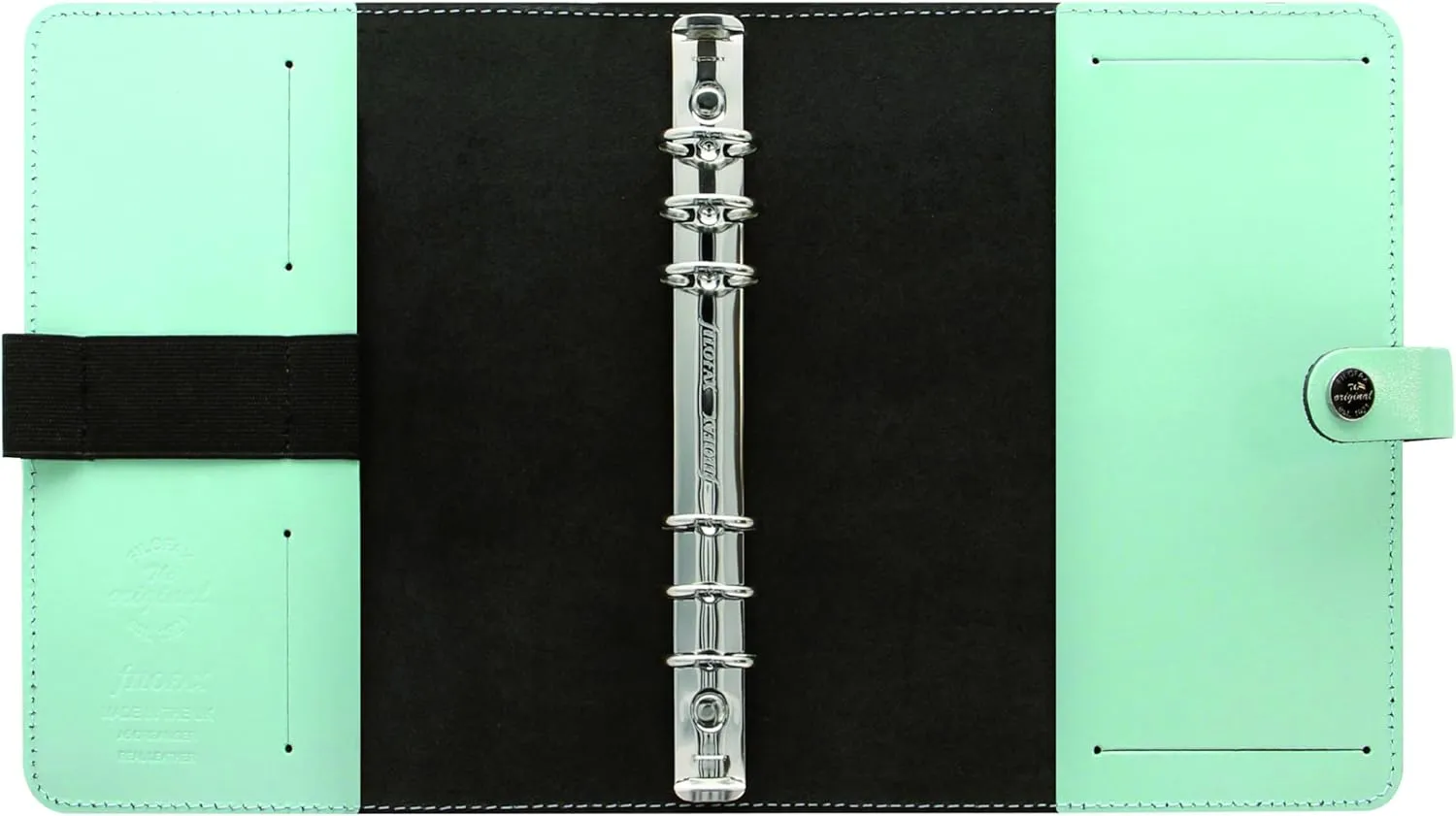 Filofax The Original Organizer, A5 Size, Duck Egg - Leather, Six Rings, Week-to-View Calendar Diary, Multilingual, 2025 (C026039-25)