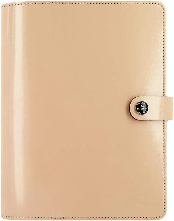 Filofax The Original Organizer, A5 Size, Patent Nude - Leather, Six Rings, Week-to-View Calendar Diary, Multilingual, 2025 (C022387-25)