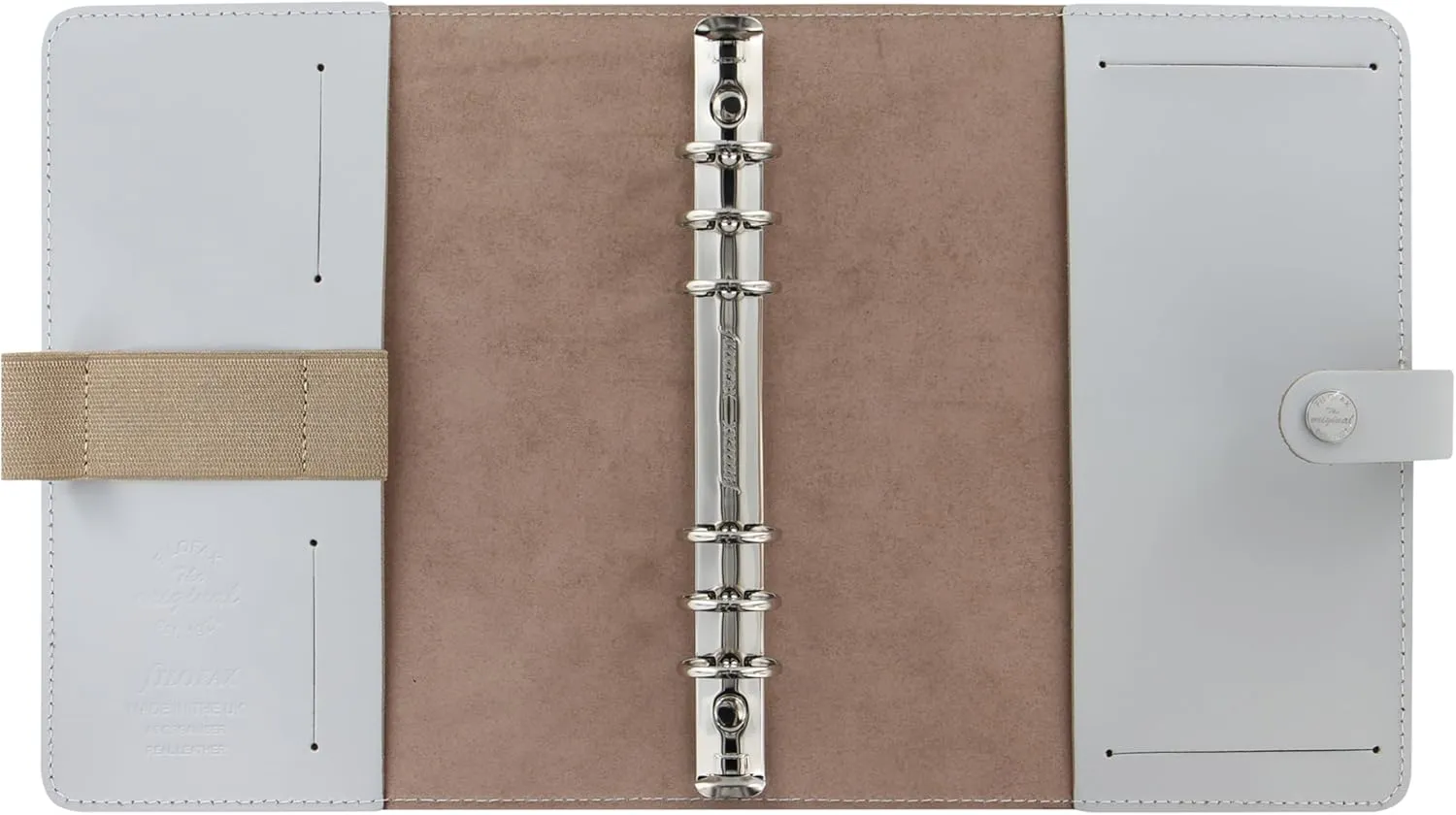 Filofax The Original Organizer, A5 Size, Stone - Leather, Six Rings, Week-to-View Calendar Diary, Multilingual, 2025 (C026067-25)