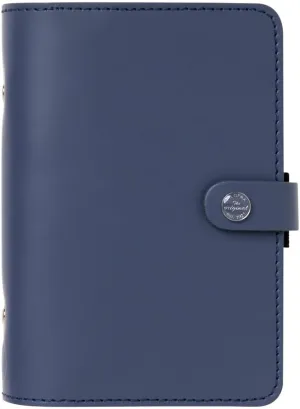 Filofax The Original Organizer, Personal Size, Midnight Blue - Leather, Six Rings, Week-to-View Calendar Diary, Multilingual, 2025 (C022600-25)