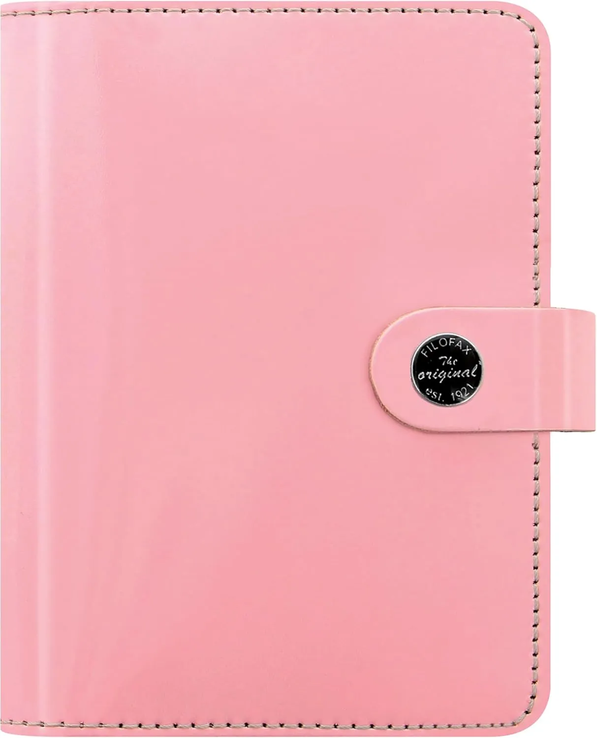 Filofax The Original Organizer, Pocket Size, Patent Rose - Leather, Six Rings, Week-to-View Calendar Diary, Multilingual, 2025 (C026081-25)