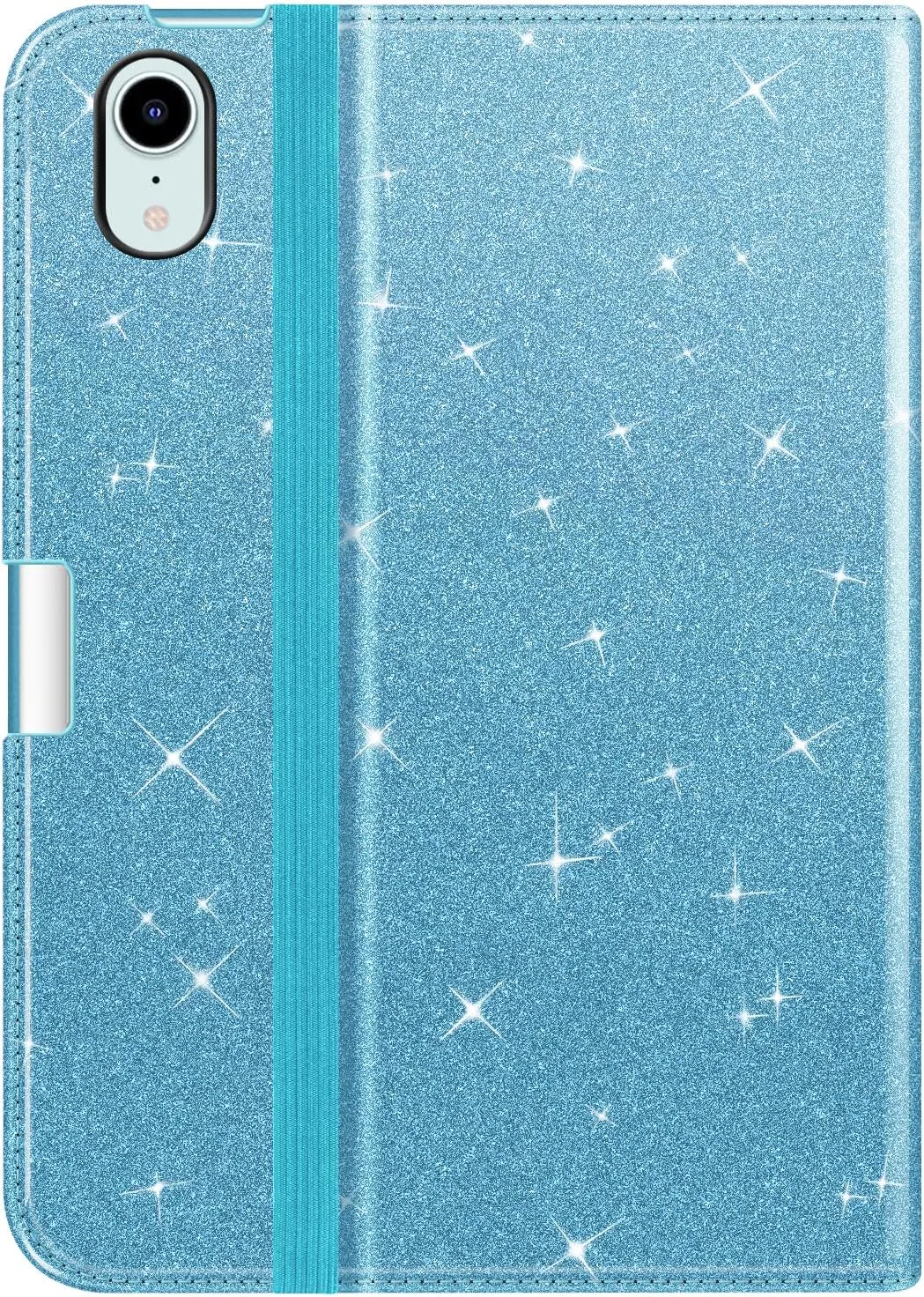 Fintie Folio Case for iPad Mini 7 (A17 Pro, 7th Generation) 2024 / iPad Mini 6 (6th Gen) 8.3 Inch, Multi-Angle Smart Stand Cover with Pencil Holder & Pocket, Auto Sleep/Wake, Glittering Blue